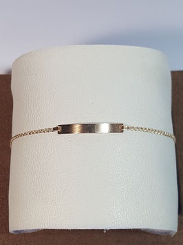 Pulseira de criança em ouro com chapa malha Love e Anjo - 150.1,5 - MM