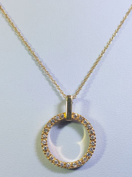 Fio ouro amarelo aro com diamantes - CA/BE01344