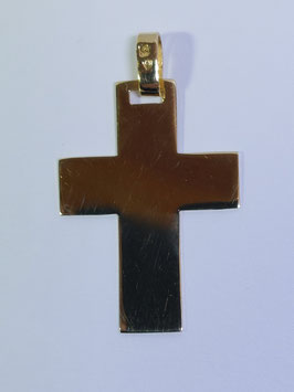 Cruz em ouro chapa de cantos quadrados 25.19.6 - LA