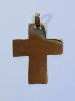 Cruz em ouro chapa de cantos quadrados 27.22.8 - LA