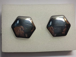 Botão de Punho Hexagonal Polido - PP/BP026