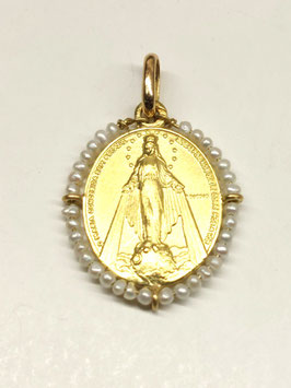 Medalha Nossa Senhora das Graças com pérolas - Escultor