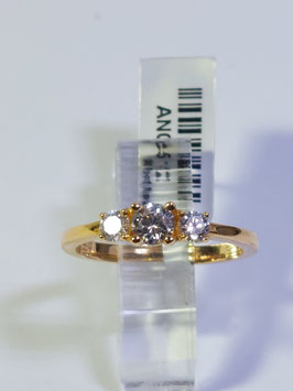 Anel ouro amarelo 3 zircónias 4.3.1,7 - MM