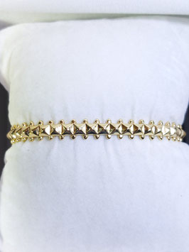 Pulseira escrava prata dourada granitos - RS
