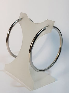 Argolas ouro branco fio redondo 67.3 - BV