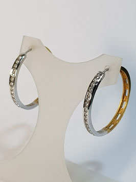 Argolas ouro bicolor e zircónias 27.2,8 - BV