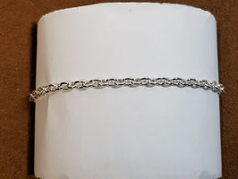 Pulseira prata de cadeado redondo 060 - PP