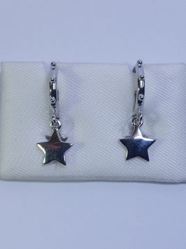 Argolas prata com bolas e estrela - AUR