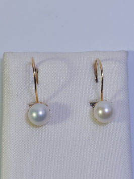 Brincos ouro pérola de cultura com gancho 19.8 - MM