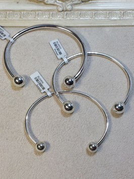 Pulseira escrava aberta em prata de 2 bolas - PP/EC050