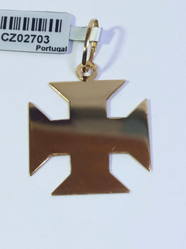 Cruz de Cristo em Ouro Lisa 20 - LA