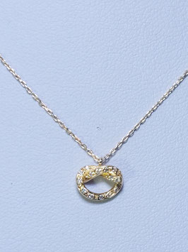 Fio ouro amarelo com nó diamantes - MFS