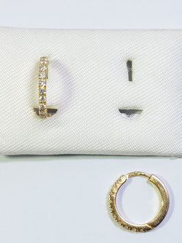 Argolas ouro com diamantes 12.1,5 - JM