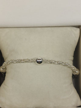 Pulseira prata malha Virolinha 4.8 - PP