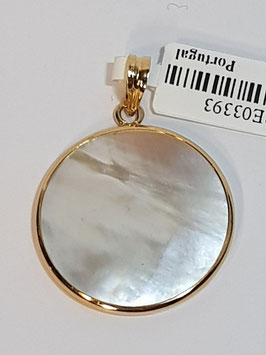 Madre-pérola e aro 2 faces em ouro - MM