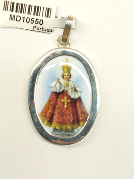 Menino Jesus de Praga Esmalte - Aro Liso 25 - APF