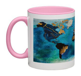 Mug Planisphère panoramique rose / Promo Automne-Hiver 2024 = réduction exceptionnelle jusqu'au 31 mars 2025