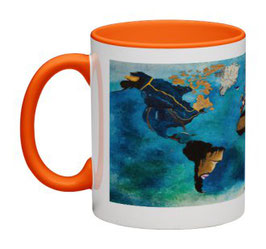 Mug Planisphère panoramique orange / Promo Automne-Hiver 2024 = réduction exceptionnelle jusqu'au 31 mars 2025