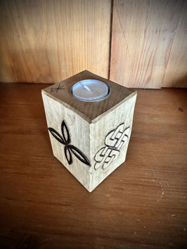 Holzteelicht keltische Knoten, Liebe