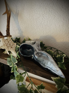 Teelicht Raven Skull 1