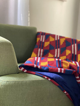 Plaid Bleu en Rouge, Jaune et Bleu