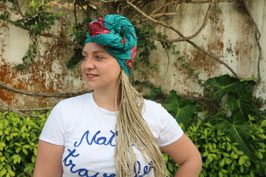Foulard en Wax à Nouer Mediterrannée