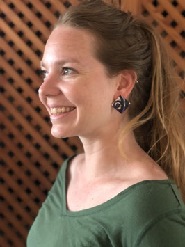 Boucles d'Oreilles - Carrés Violet