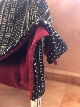 Plaid en Bogolan Noir - Sur Commande