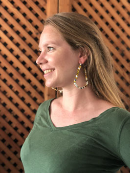 Boucles d'Oreilles - Egyptienne Blanche
