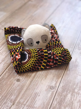 Doudou Waxou - Panda Jaune et Marron Bonheur