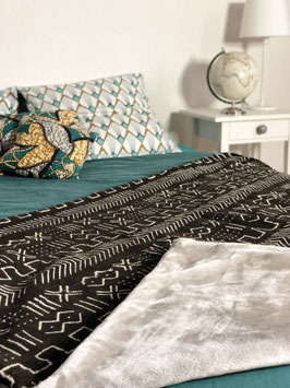 Plaid en Bogolan Noir - Sur Commande