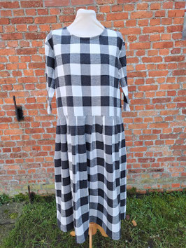 Cottagejurk zwart/wit geruit