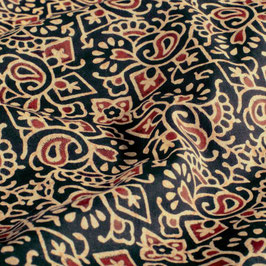 Batik zwart met rood