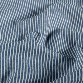Gestreepte denim indigo