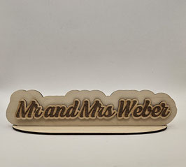 Mr. & Mrs. Namensschild