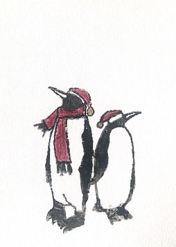 Karte - WEIHNACHTSPINGUINE