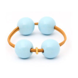 Woody Hair Tie Pastel Light Blue/Caramel | Mamaradscha Studio | 16,00 €