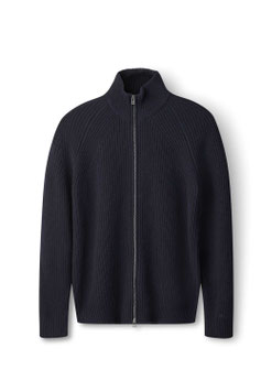 Delta Wool Zip Knit Navy | Forèt | 215.-€