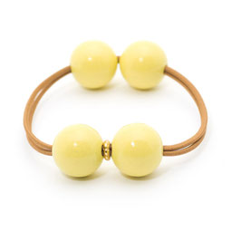 Woody Hair Tie Pastel Yellow/Caramel | Mamaradscha Studio | 16,00 €
