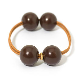 Woody Hair Tie Chocolate/Caramel | Mamaradscha Studio | 16,00 €