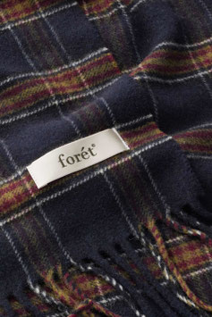 Wool Scarf Navy Check | 110,00 €