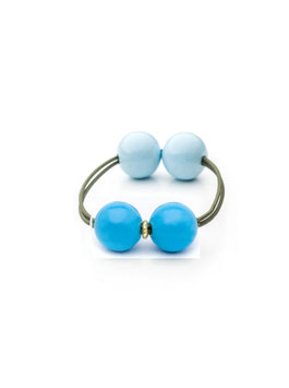 Woody Hair Tie Lightblue Skyblue | Dark Olive | Mamaradscha Studio | 16,00 €