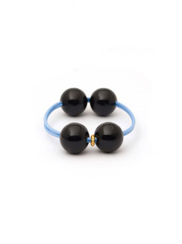 Woody Hair Tie Black | Boy Blue | Mamaradscha Studio | 16,00 €