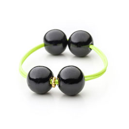 Woody Hair Tie Black/Neon Green | Mamaradscha Studio | 16,00 €