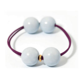 Woody Hair Tie Pastel GreyBlue/Marsala | Mamaradscha Studio | 16,00 €