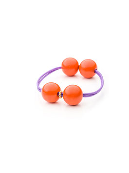 Woody Hair Tie Tangerine | Purple | Mamaradscha Studio | 16,00 €