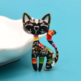 Artikel-Nr. 013L - Modeschmuck Brosche Katze