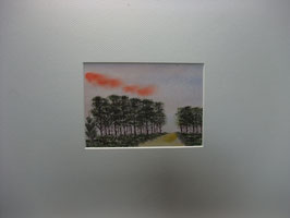 Artikel-Nr. 043L - Original Miniaturaquarell von Werner Florian, signiert