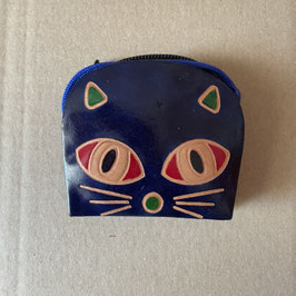 Artikel-Nr. 047D - Geldbörsen - Motiv Katze klein blau