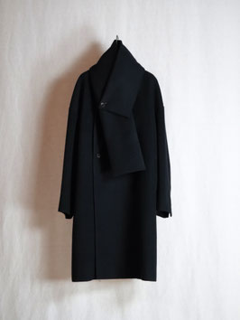 Brushed scarf coat B (4E226-51B)